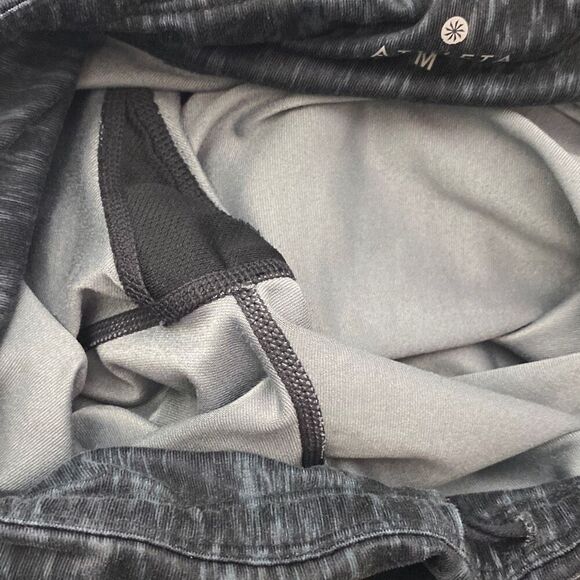 Athleta Women's Athletic High Rise Mélange Pattern Work Out Leggings In Black Si - Picture 9 of 11